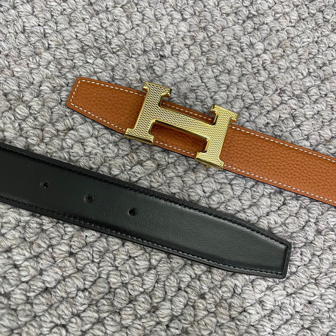 Hermes-爱马仕双面原版togo皮配精钢五金扣高品质宽度38mm