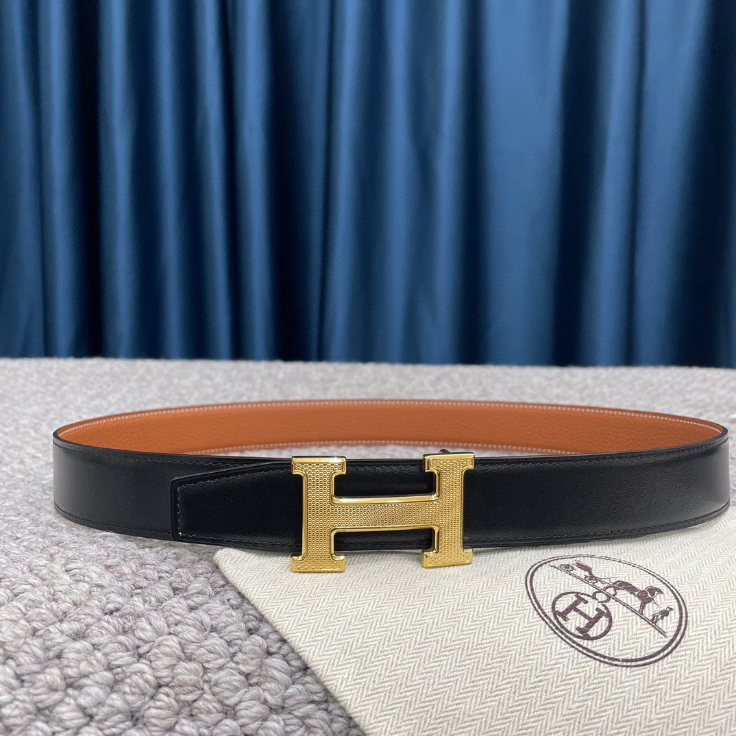 Hermes-爱马仕双面原版togo皮配精钢五金扣高品质宽度38mm