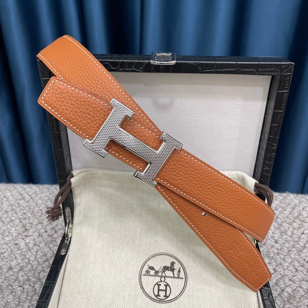 Hermes-爱马仕双面原版togo皮配精钢五金扣高品质宽度38mm