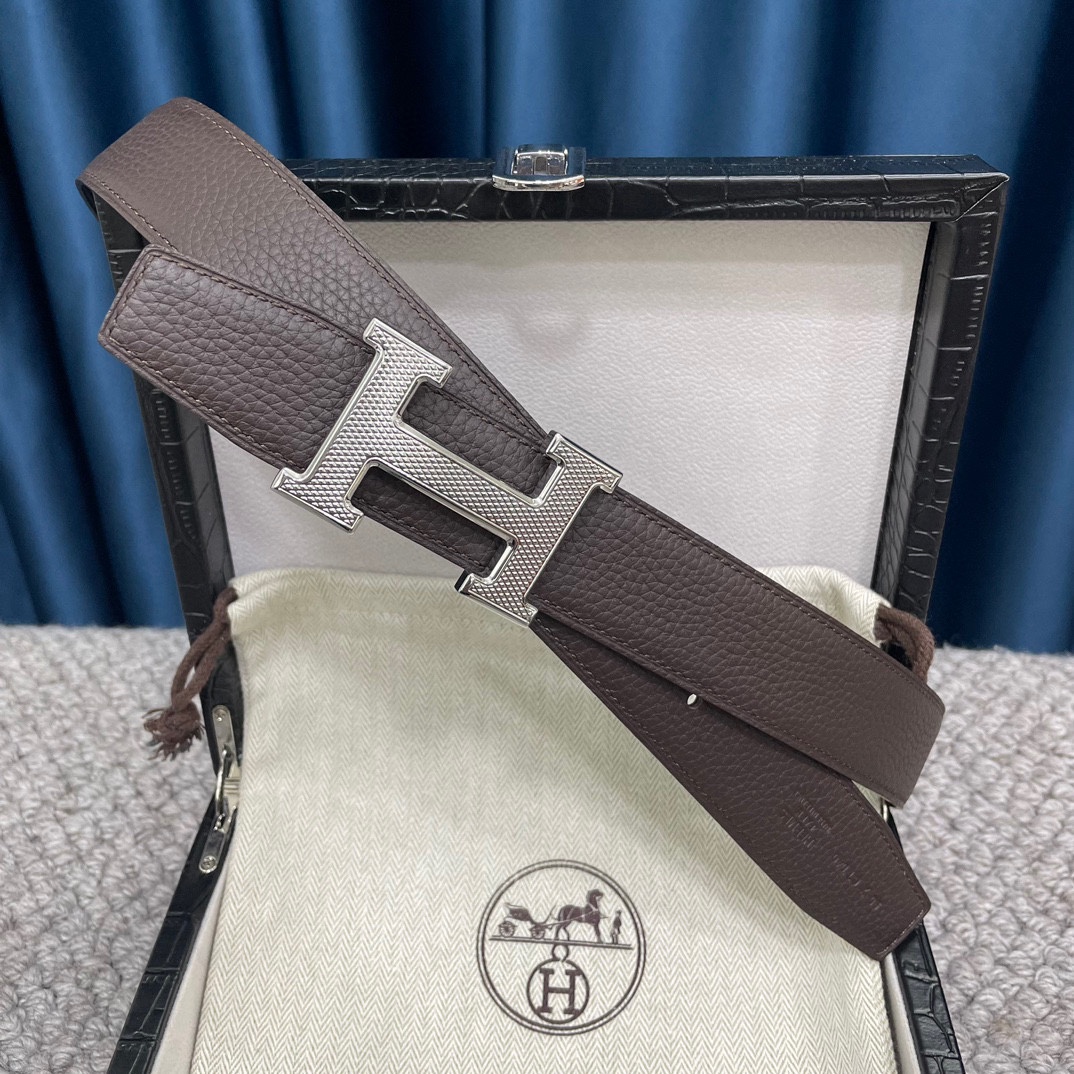 Hermes-爱马仕双面原版togo皮配精钢五金扣高品质宽度38mm