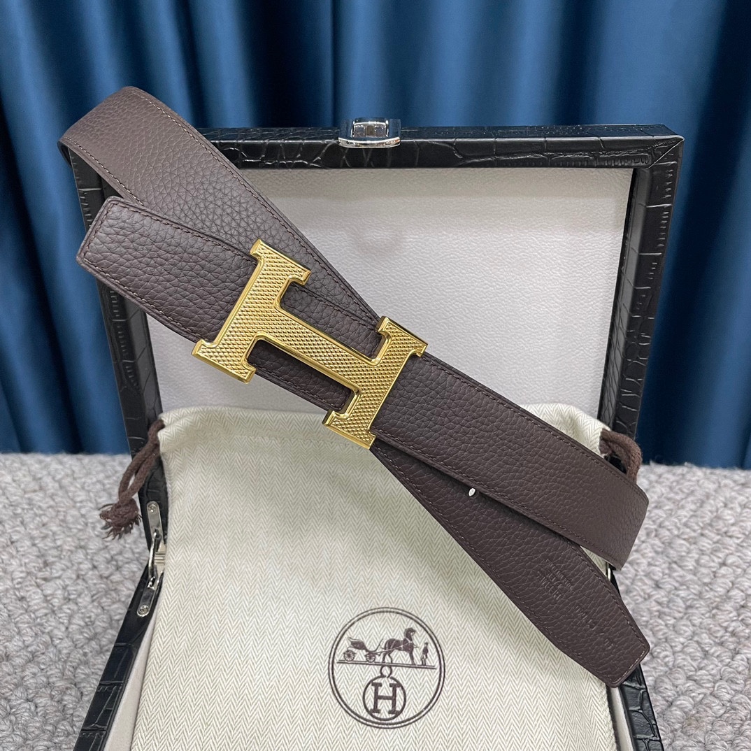 Hermes-爱马仕双面原版togo皮配精钢五金扣高品质宽度38mm