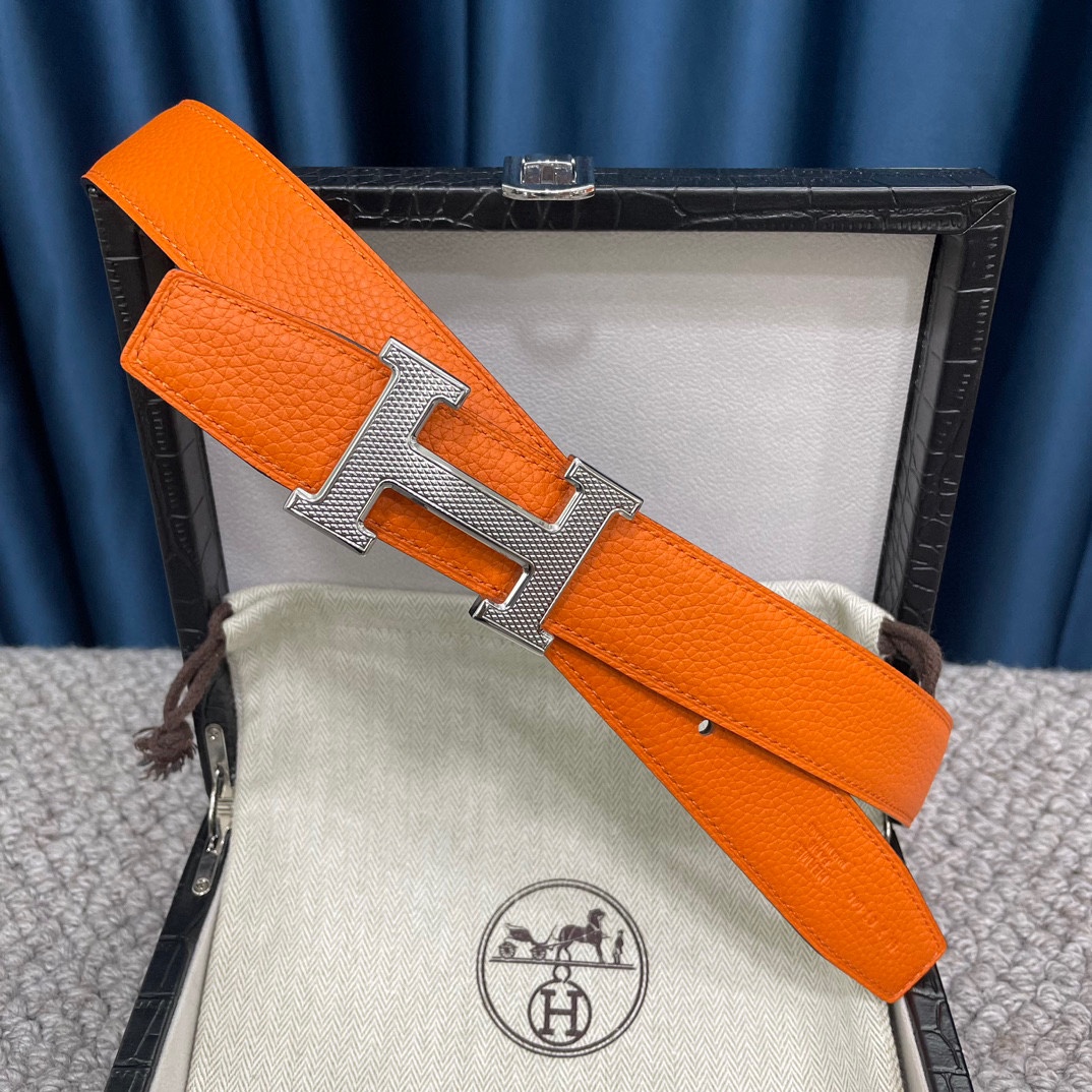 Hermes-爱马仕双面原版togo皮配精钢五金扣高品质宽度38mm