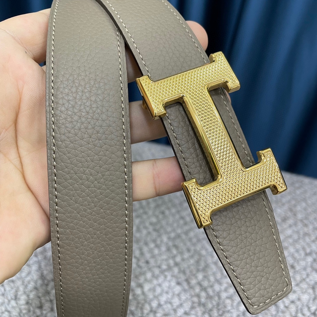 Hermes-爱马仕双面原版togo皮配精钢五金扣高品质宽度38mm