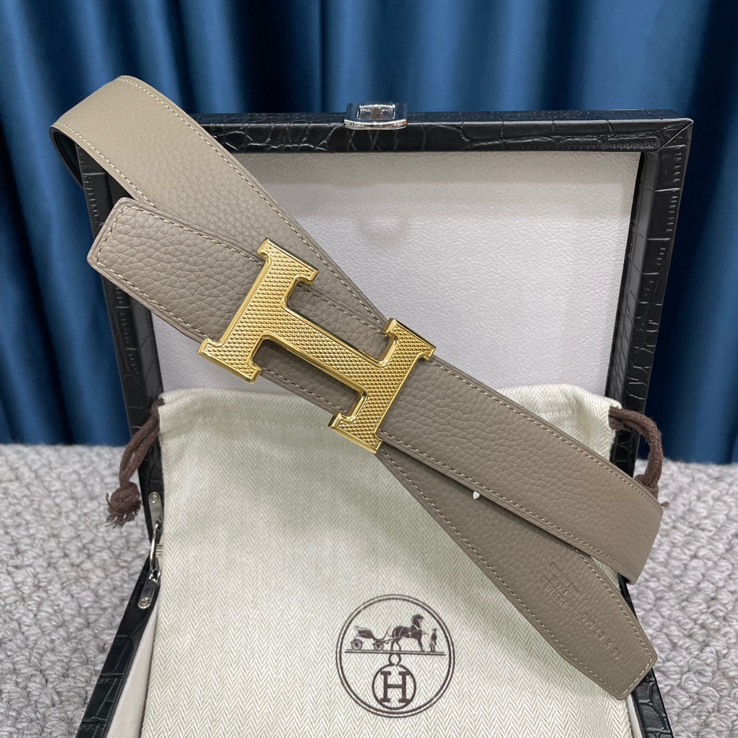 Hermes-爱马仕双面原版togo皮配精钢五金扣高品质宽度38mm