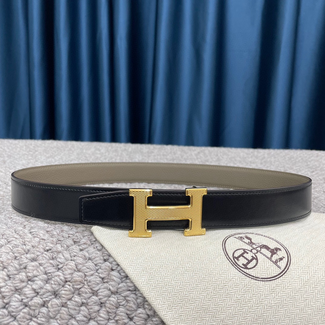 Hermes-爱马仕双面原版togo皮配精钢五金扣高品质宽度38mm