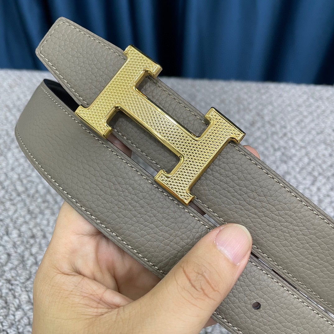 Hermes-爱马仕双面原版togo皮配精钢五金扣高品质宽度38mm