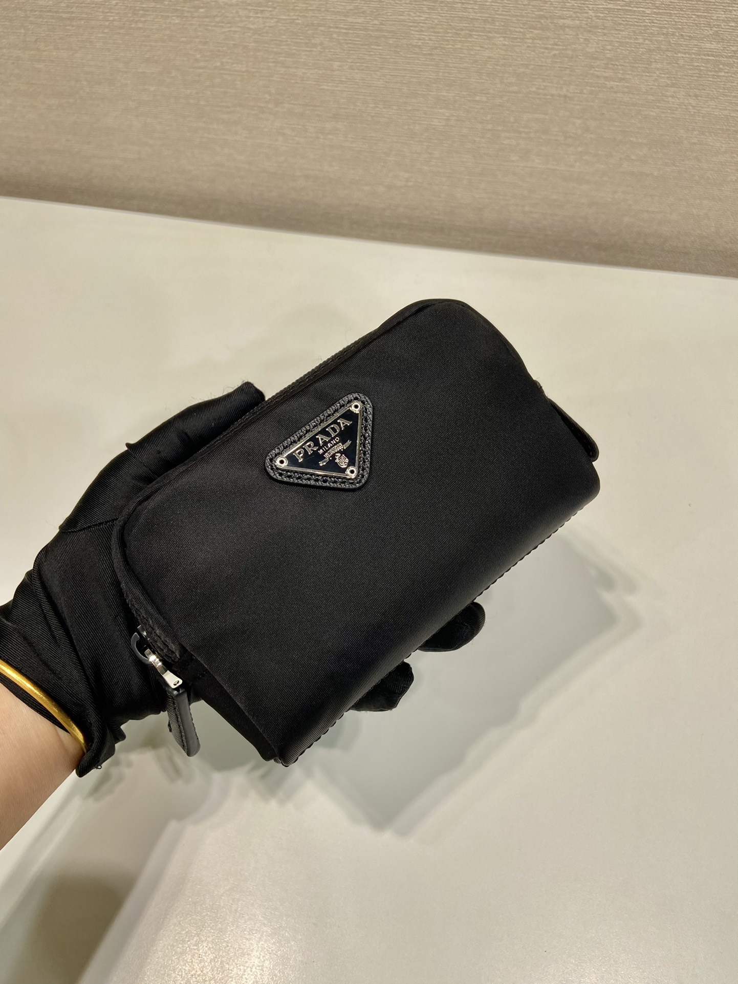 Prada Re-Nylon Mini Pouch - Black, 12x8x3.5cm - Versatile Storage 4 i1697702355 7400 2