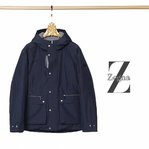 Zegna AAAA Clothing Down Jacket Black Blue White Nylon Duck Down Fall/Winter Collection Fashion