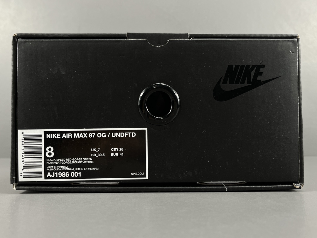渠道优势支持代发！外贸版97黑红联名耐克NikeWmnsAirMax97复古气垫百搭休闲运动慢跑鞋货号A