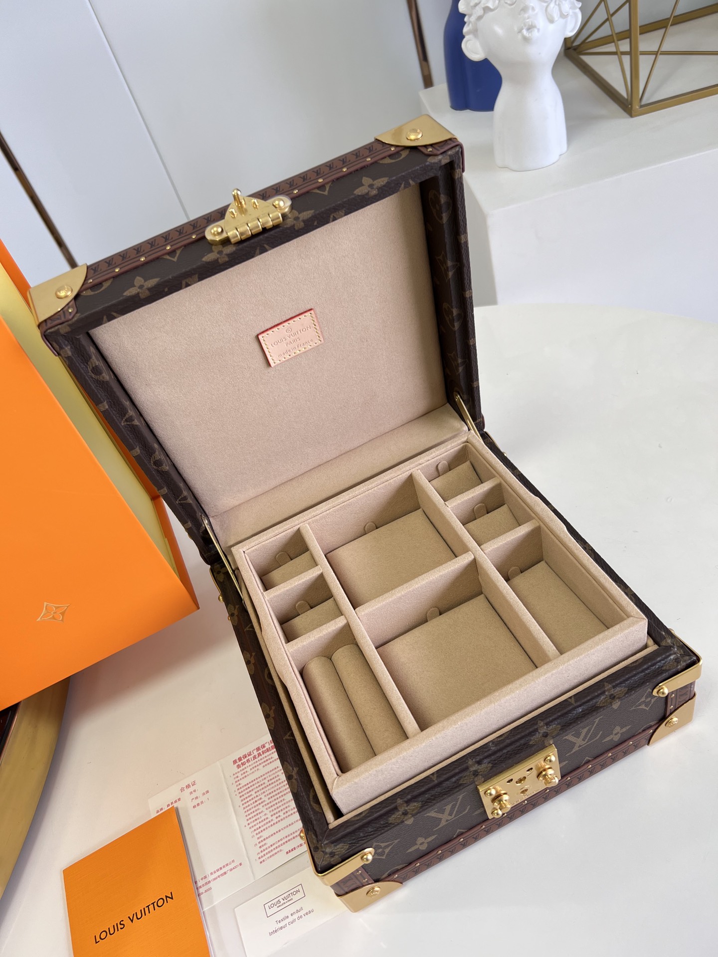 Louis Vuitton Monogram Canvas Jewelry Box with S-lock - Chestnut 8 i1697858905 4540 6