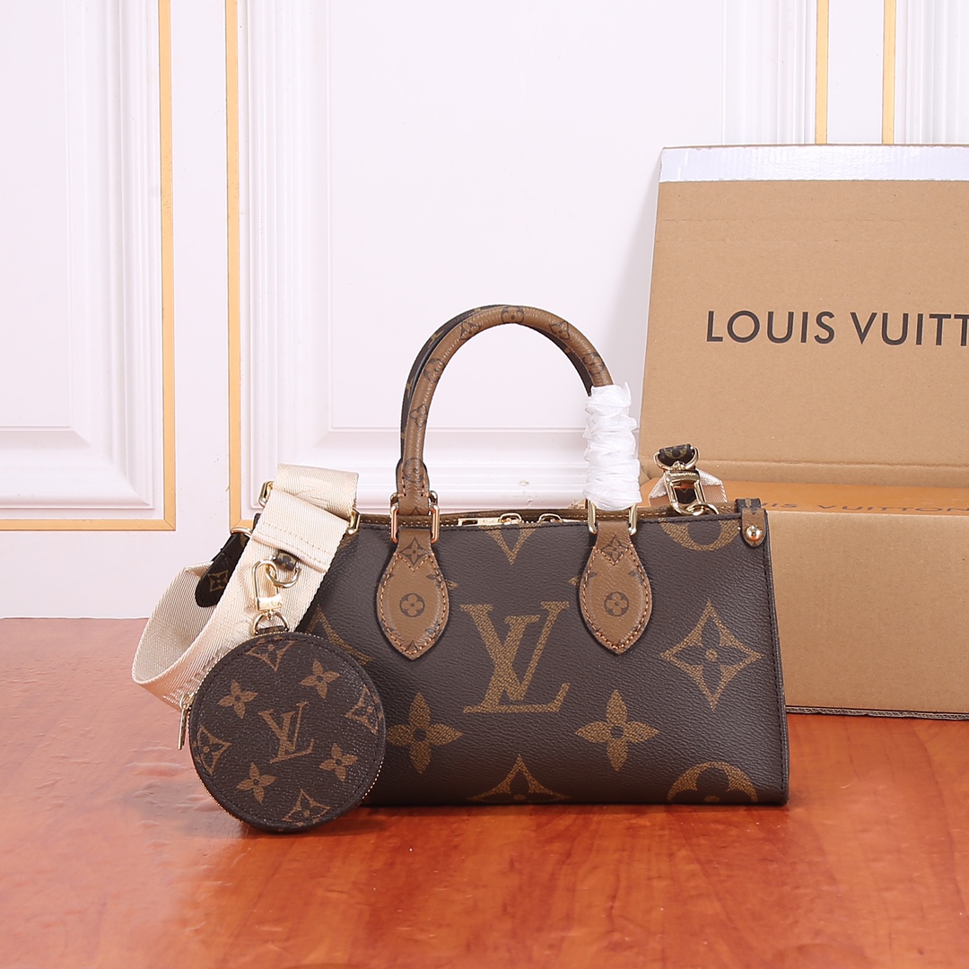 Louis Vuitton LV Onthego Tassen Tote Tas Monogram Reverse Canvas M46653