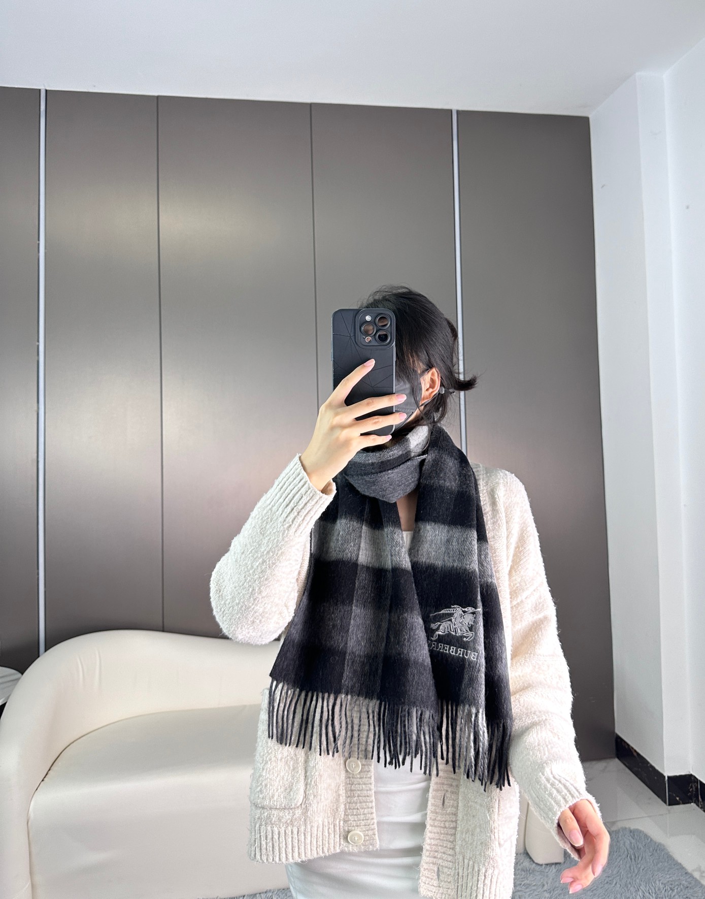 Burberry巴宝莉 专柜级经典羊绒格子围巾