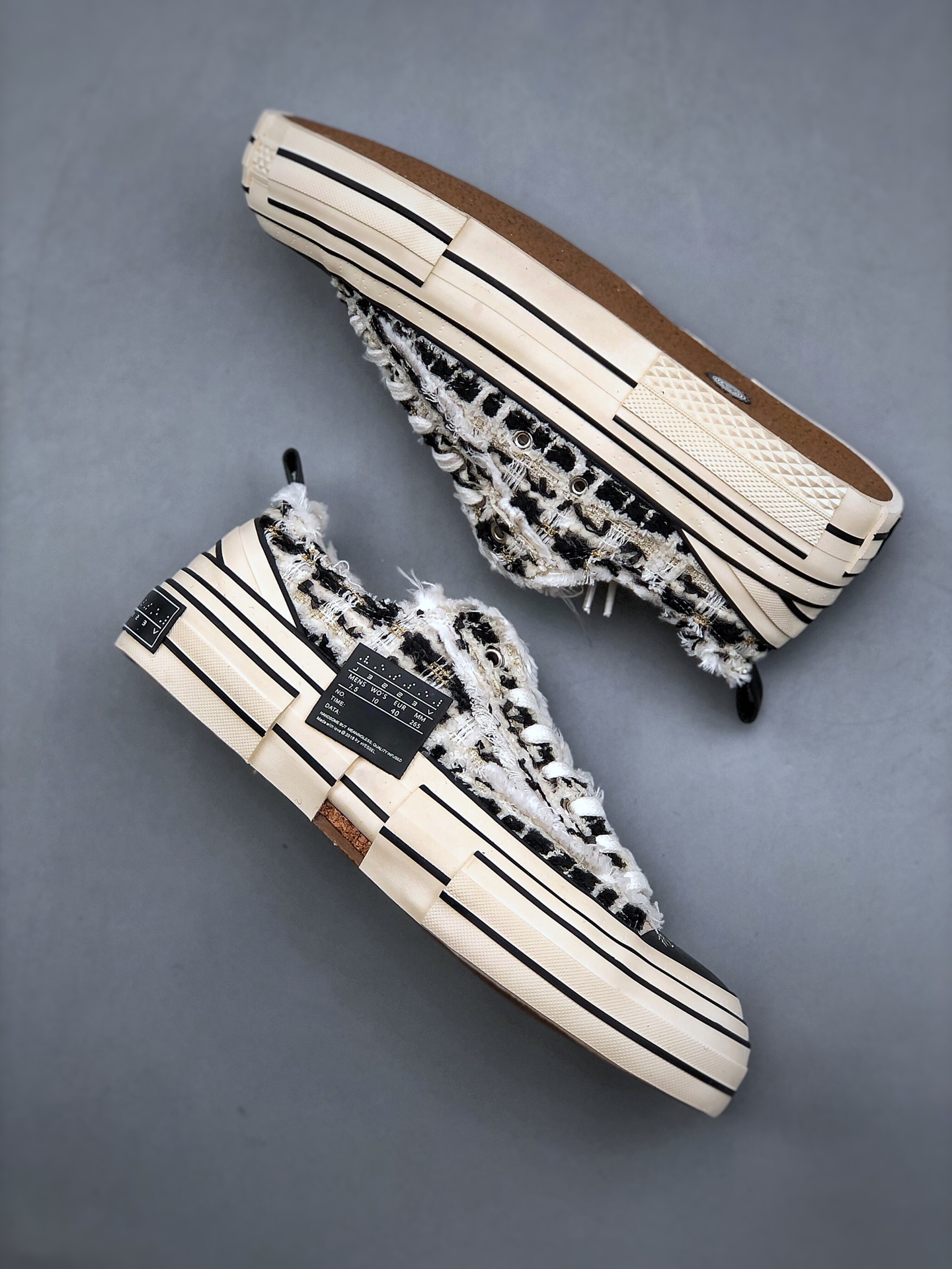 VESSEL GOP Low Fully vulcanized beggar shoes Wu Jianhao's brand deconstructs overlapping thick-soled cork low-top vulcanized sneakers