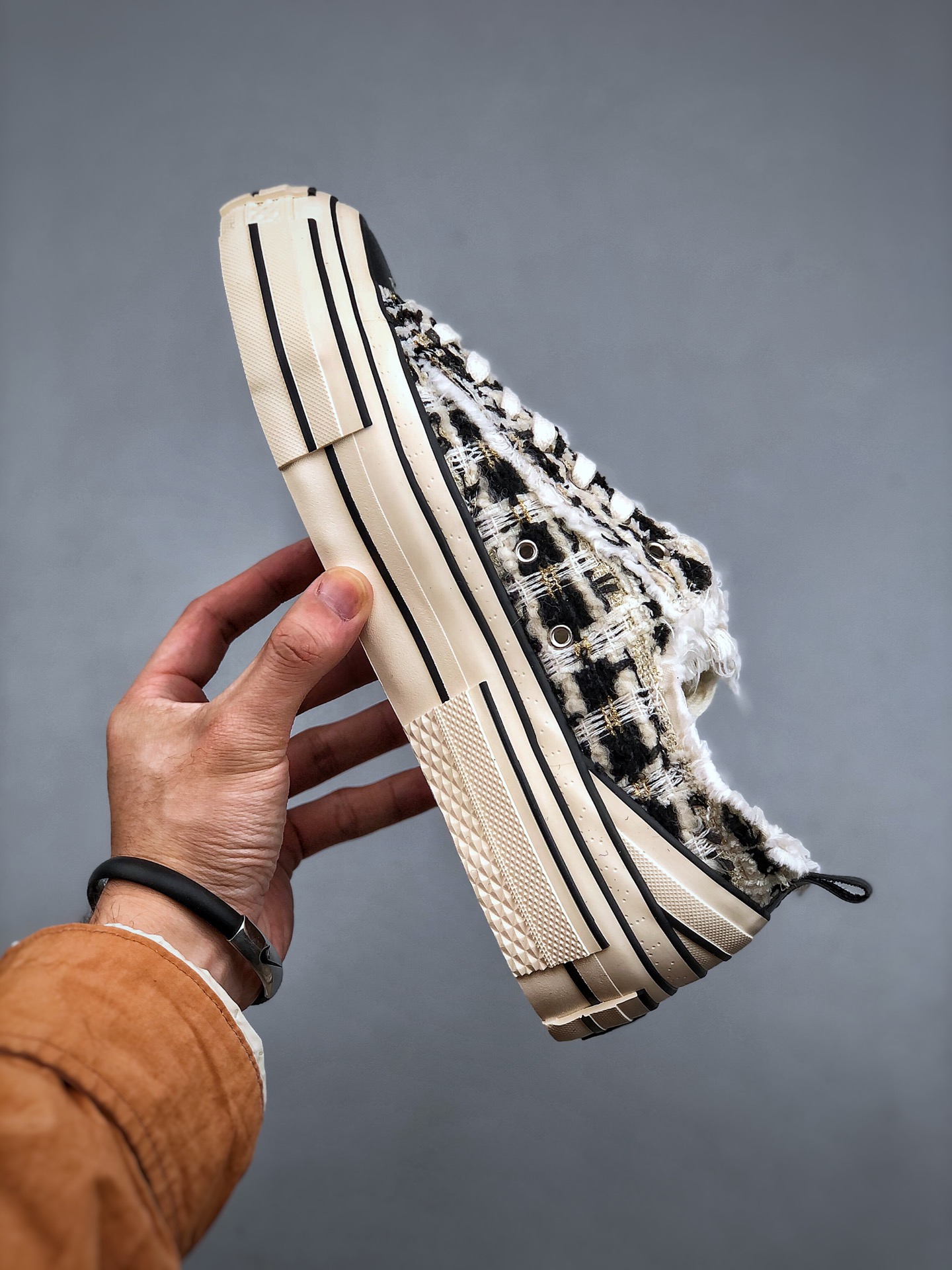 VESSEL GOP Low Fully vulcanized beggar shoes Wu Jianhao's brand deconstructs overlapping thick-soled cork low-top vulcanized sneakers