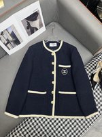 Chanel Clothing Coats & Jackets Embroidery Wool Fall/Winter Collection Fashion