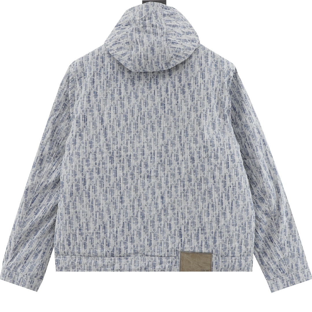 DIOR/迪奥 满印提花LOGO连帽羽绒棉服