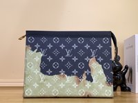 Louis Vuitton Bags Handbags Exclusive Cheap
 Black Blue Grey Monogram Eclipse Canvas Pochette M82825