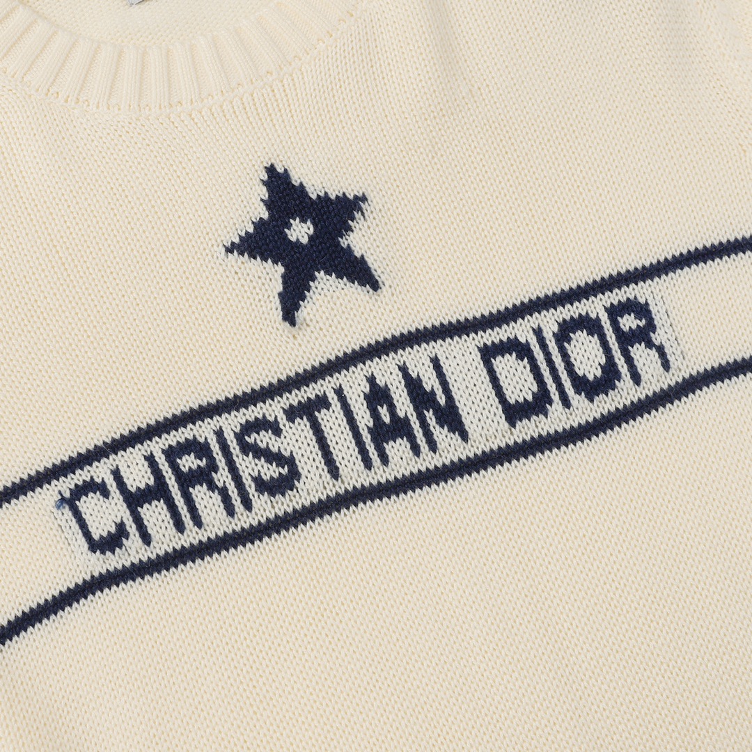 Luxurious Dior Lucky Starfleet Goat Wool Sweater: Soft, Fragrant, High Quality. - 图片 4