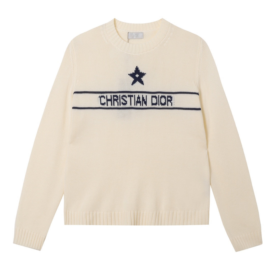 Luxurious Dior Lucky Starfleet Goat Wool Sweater: Soft, Fragrant, High Quality. - 图片 1