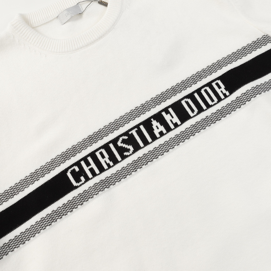 DIOR/Dio 23FW Classic Chromosome Knit Sweater with Striped Pattern - 图片 4