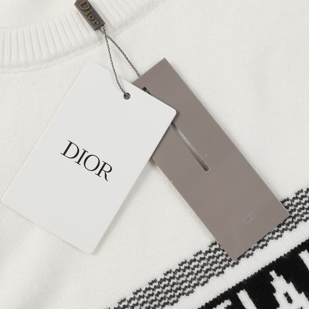 DIOR/Dio 23FW Classic Chromosome Knit Sweater with Striped Pattern - 图片 9