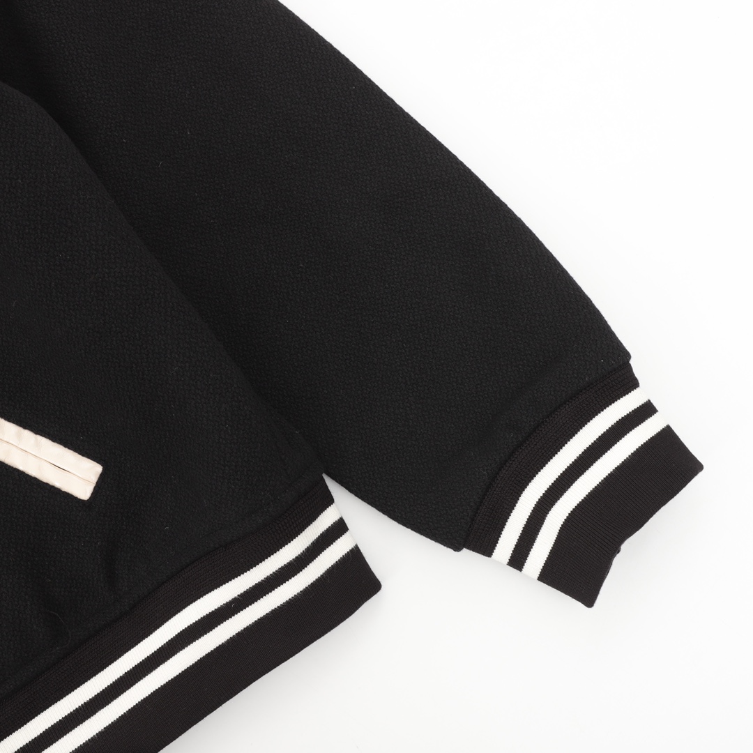 Saint Laurent Paris/圣罗兰 经典拼皮棒球领夹克外套