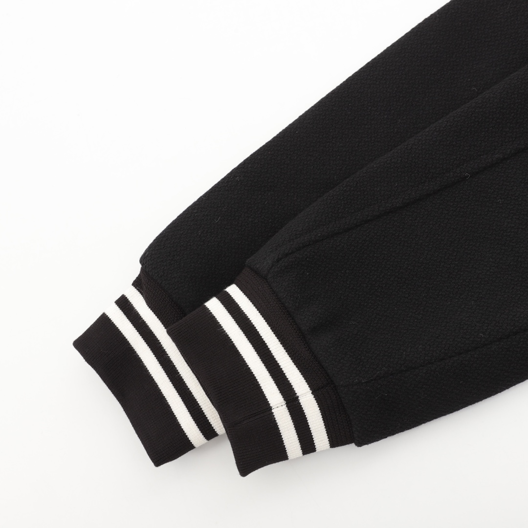 Saint Laurent Paris/圣罗兰 经典拼皮棒球领夹克外套