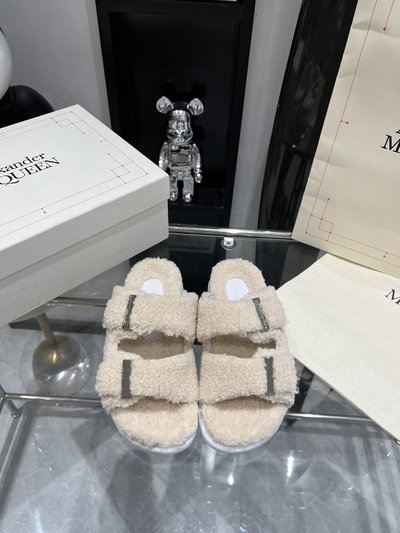 Alexander McQueen Online Shoes Slippers Lambswool