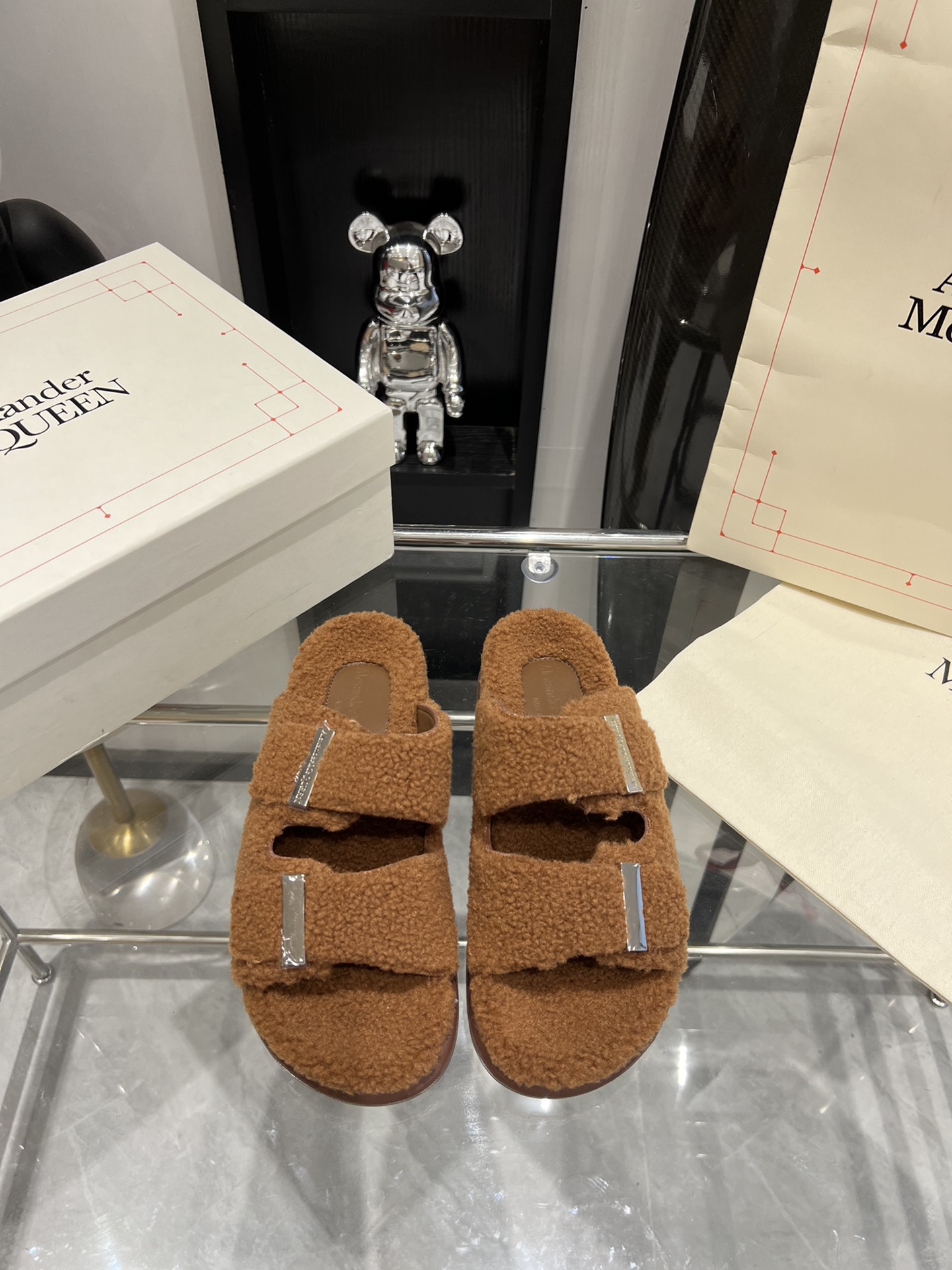 Replica For Cheap
 Alexander McQueen Shoes Slippers Lambswool
