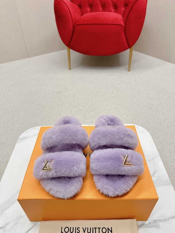 Louis Vuitton Shoes Half Slippers Women Men Wool