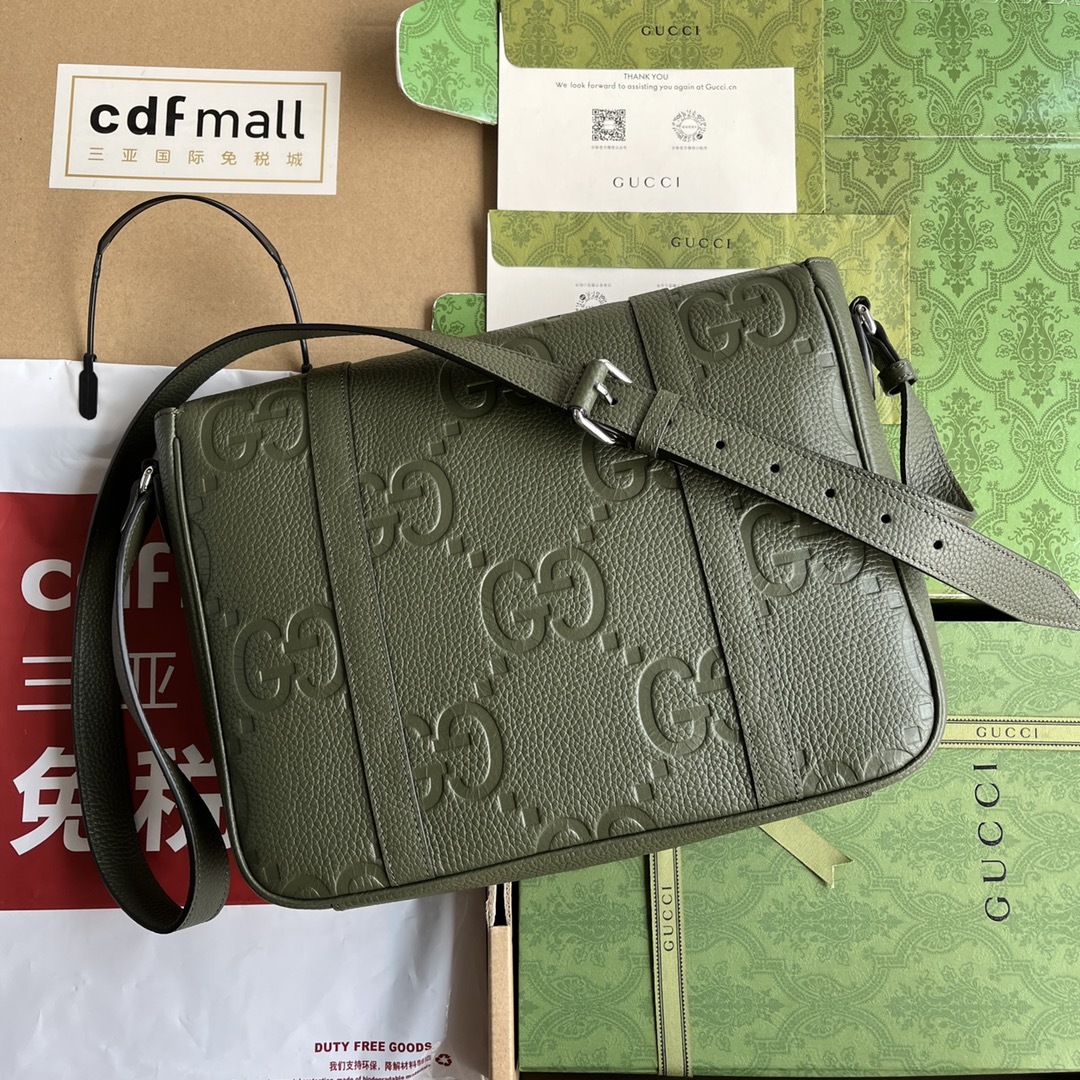 配置专柜包装超级双G中号邮差包127,500760234AABY01000Gucci经典设计以多种自然原
