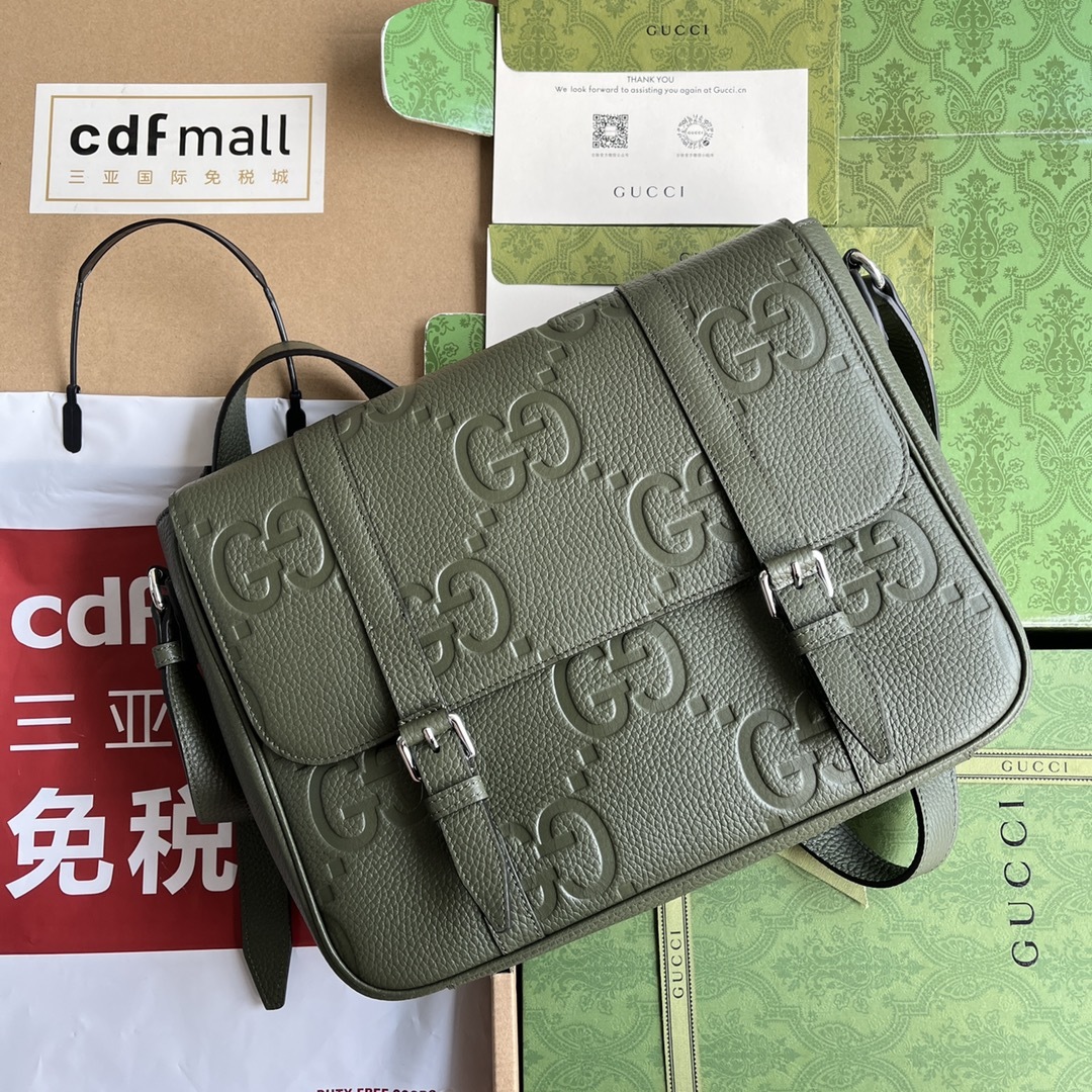 配置专柜包装超级双G中号邮差包127,500760234AABY01000Gucci经典设计以多种自然原