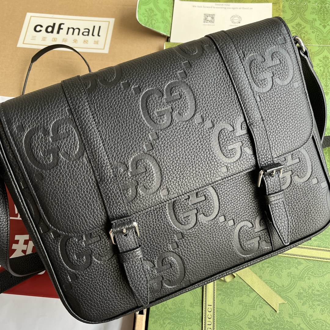 配置专柜包装超级双G中号邮差包127,500760234AABY01000Gucci经典设计以多种自然原