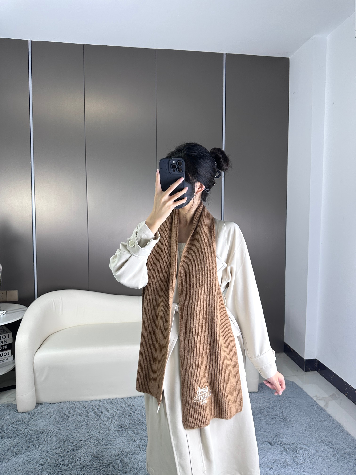 Hermès 爱马仕2023官网最新款男女针织围巾