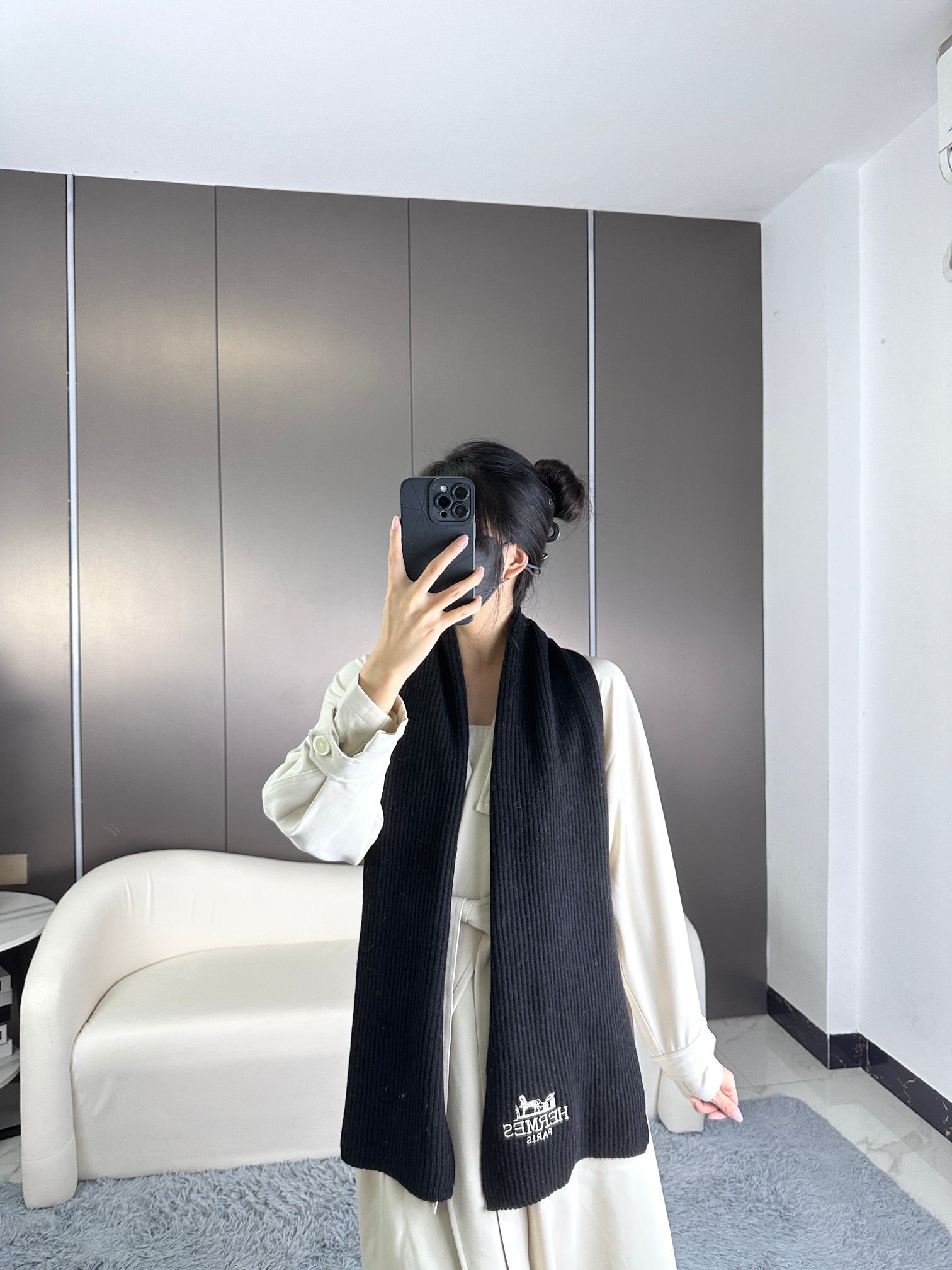 Hermès 爱马仕2023官网最新款男女针织围巾