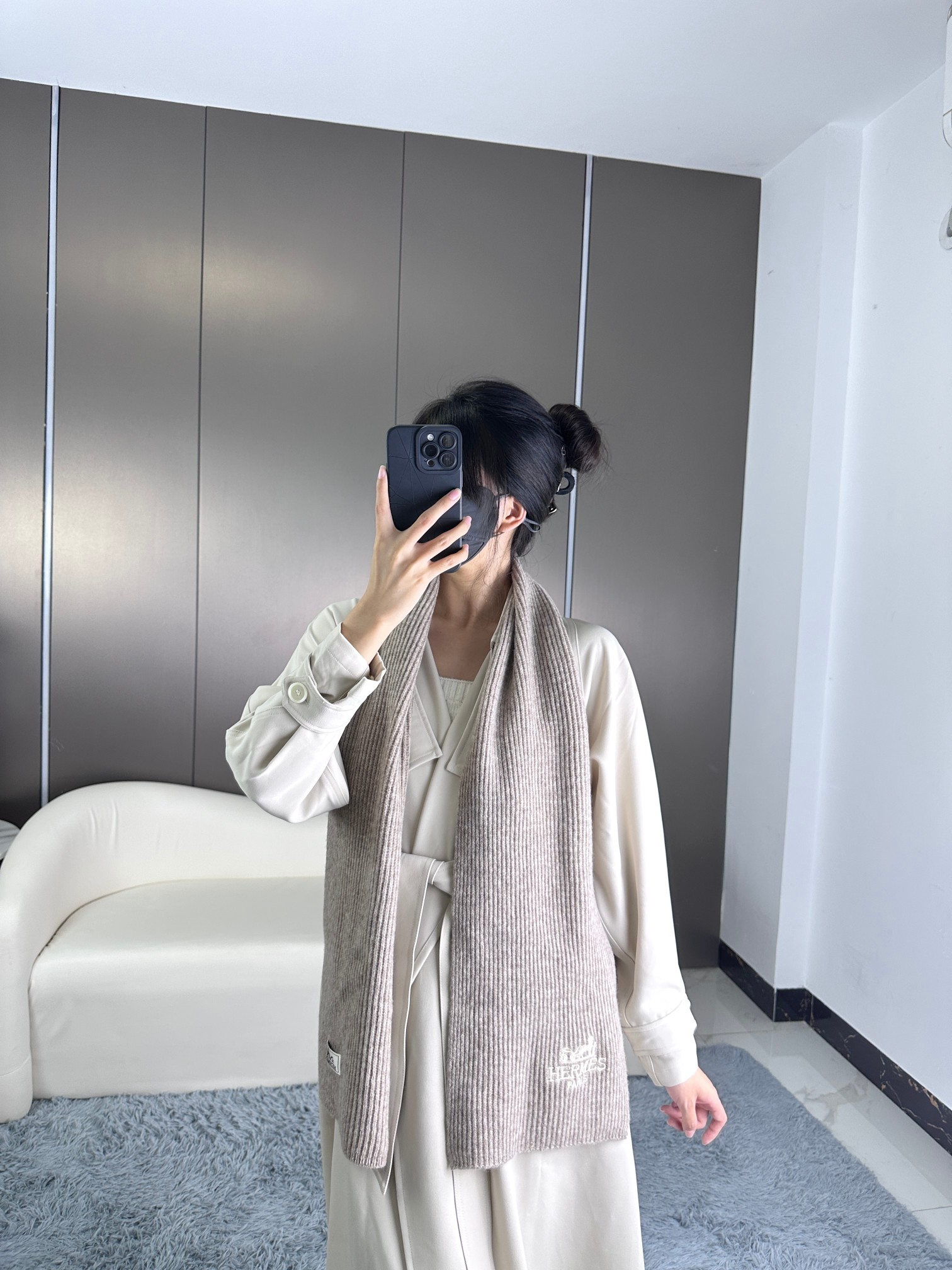 Hermès 爱马仕2023官网最新款男女针织围巾