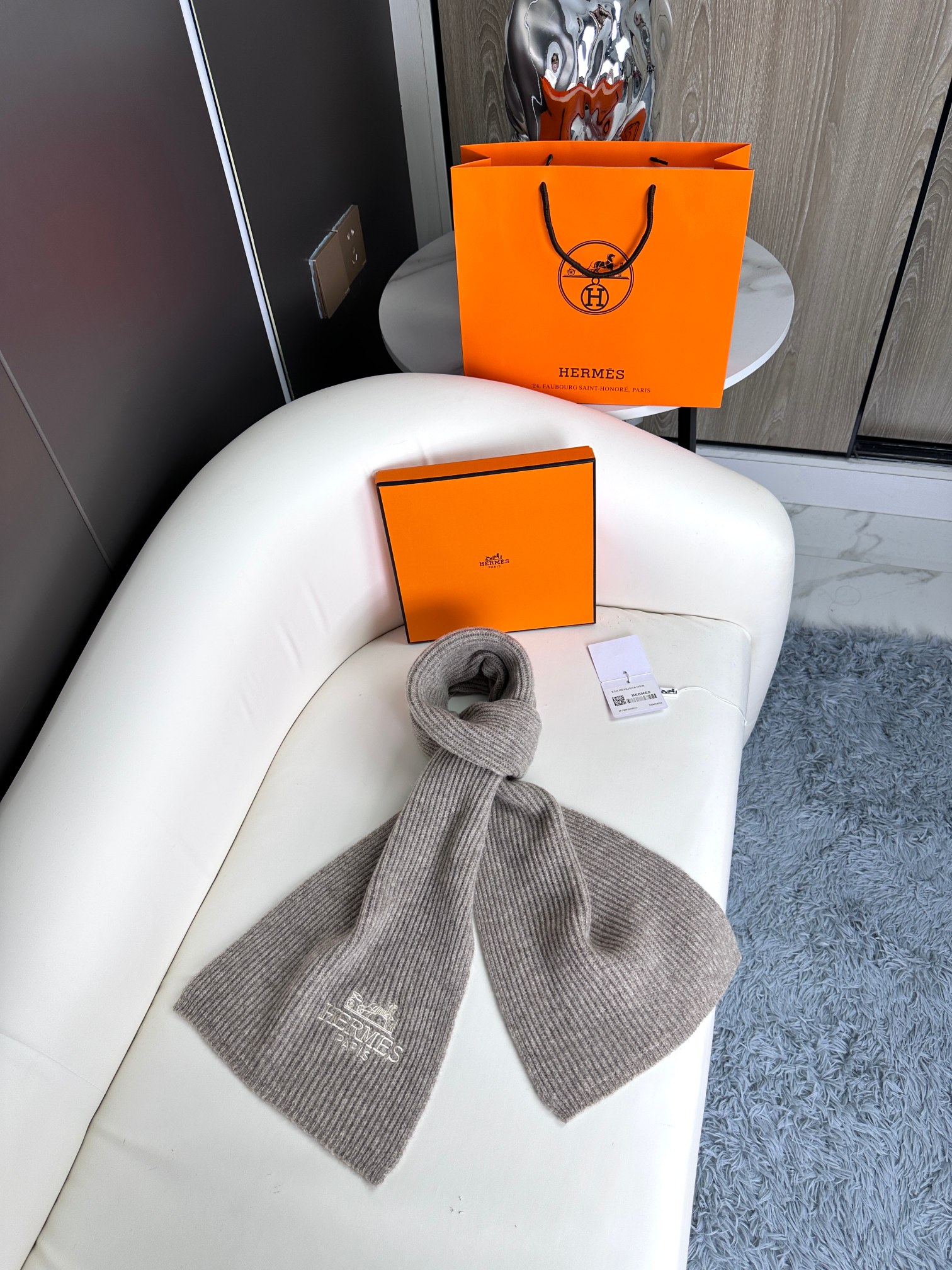 Hermès 爱马仕2023官网最新款男女针织围巾