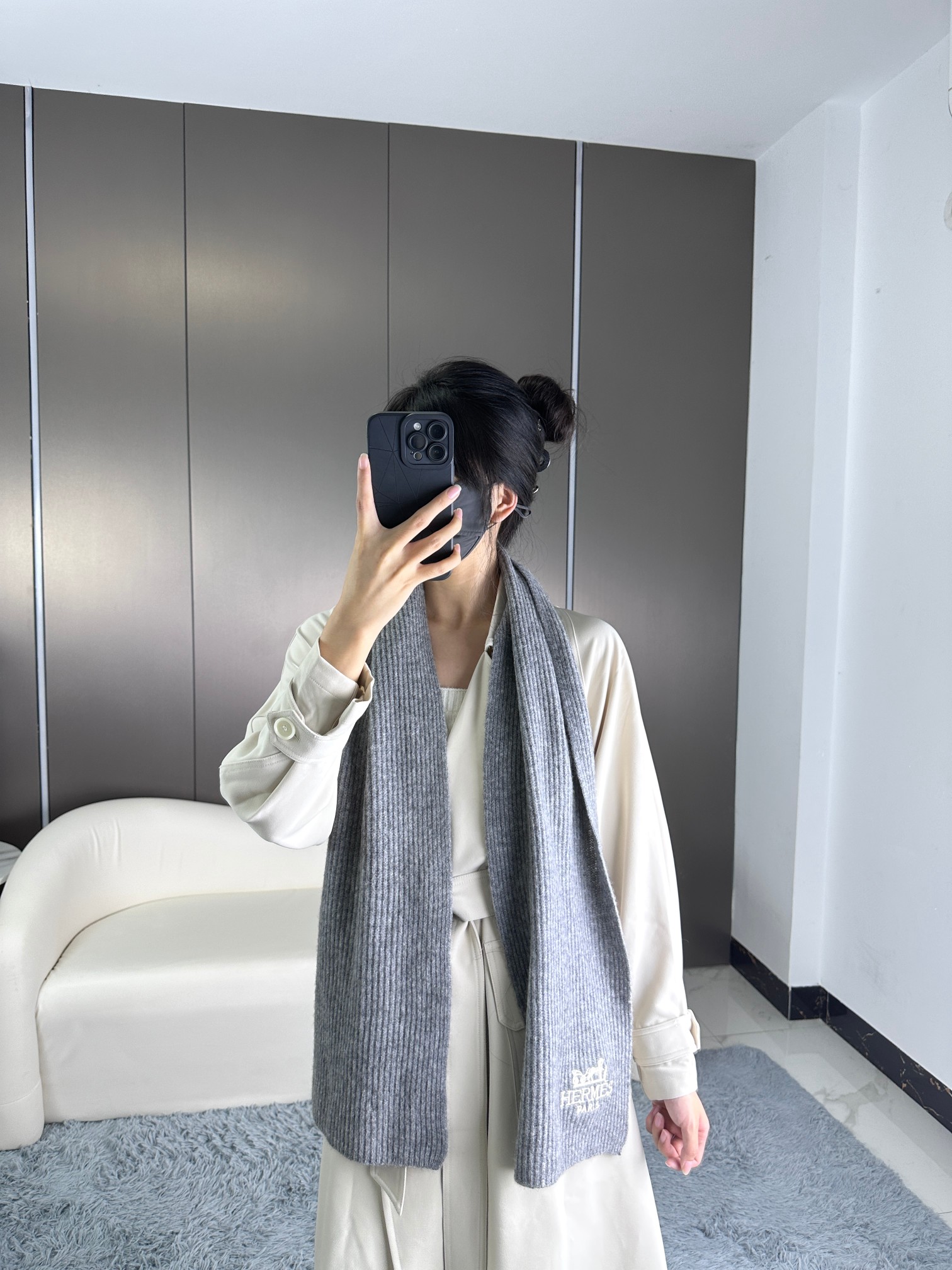 Hermès 爱马仕2023官网最新款男女针织围巾