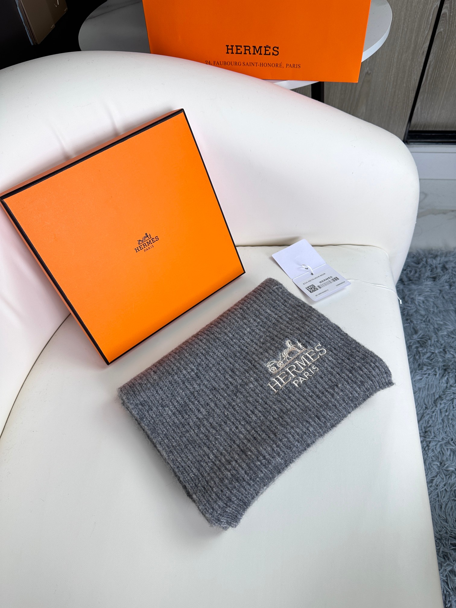 Hermès 爱马仕2023官网最新款男女针织围巾