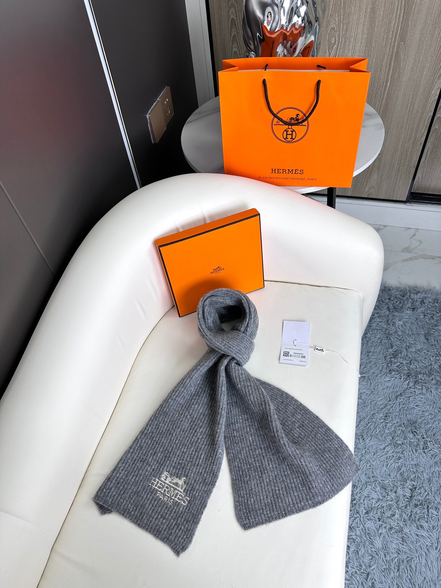 Hermès 爱马仕2023官网最新款男女针织围巾