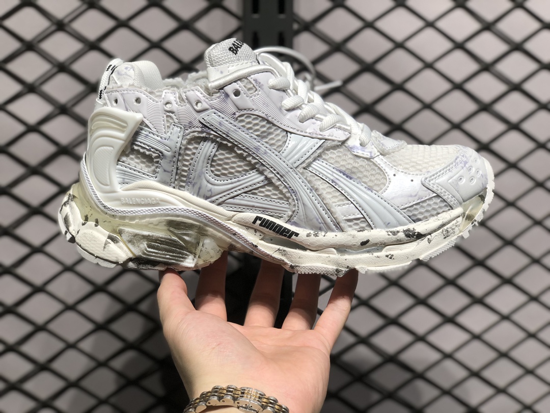 Zapatos de concepto para exteriores Balenciaga Runner, el mismo estilo para hombres y mujeres, con parte superior empal…
