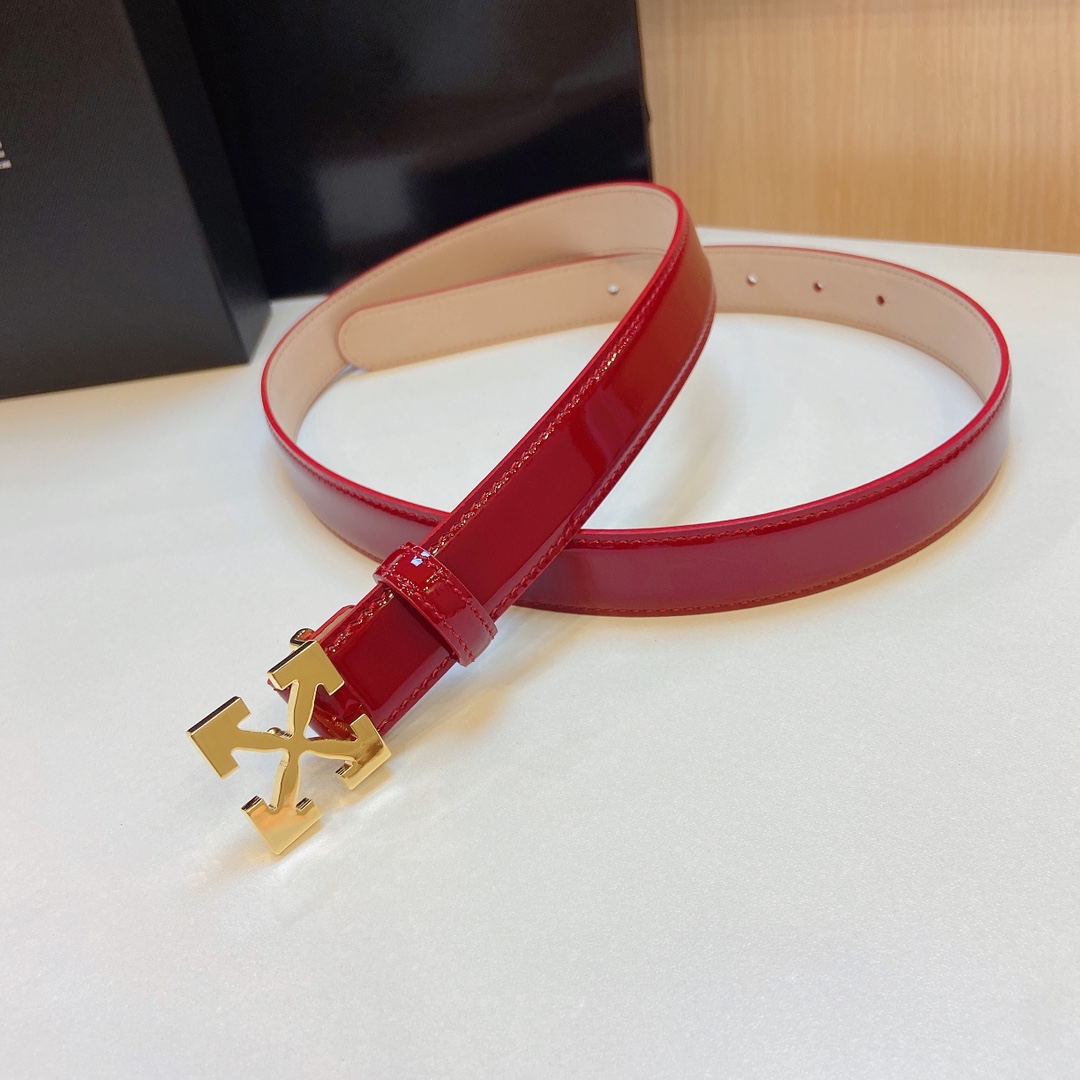 p403 Purchased positive grader Off-White arrow pattern with double-headed cow belts 2.5 cm width - 图片 5