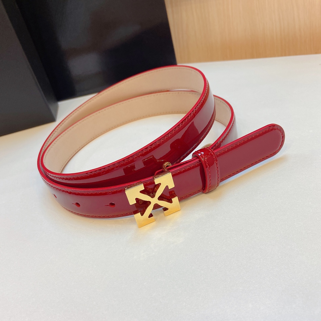 p403 Purchased positive grader Off-White arrow pattern with double-headed cow belts 2.5 cm width - 图片 6