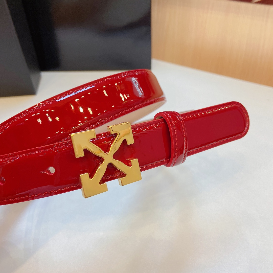 p403 Purchased positive grader Off-White arrow pattern with double-headed cow belts 2.5 cm width - 图片 7