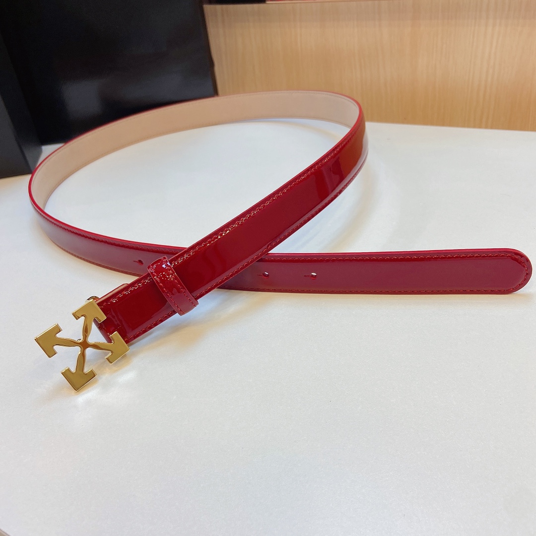 p403 Purchased positive grader Off-White arrow pattern with double-headed cow belts 2.5 cm width - 图片 3