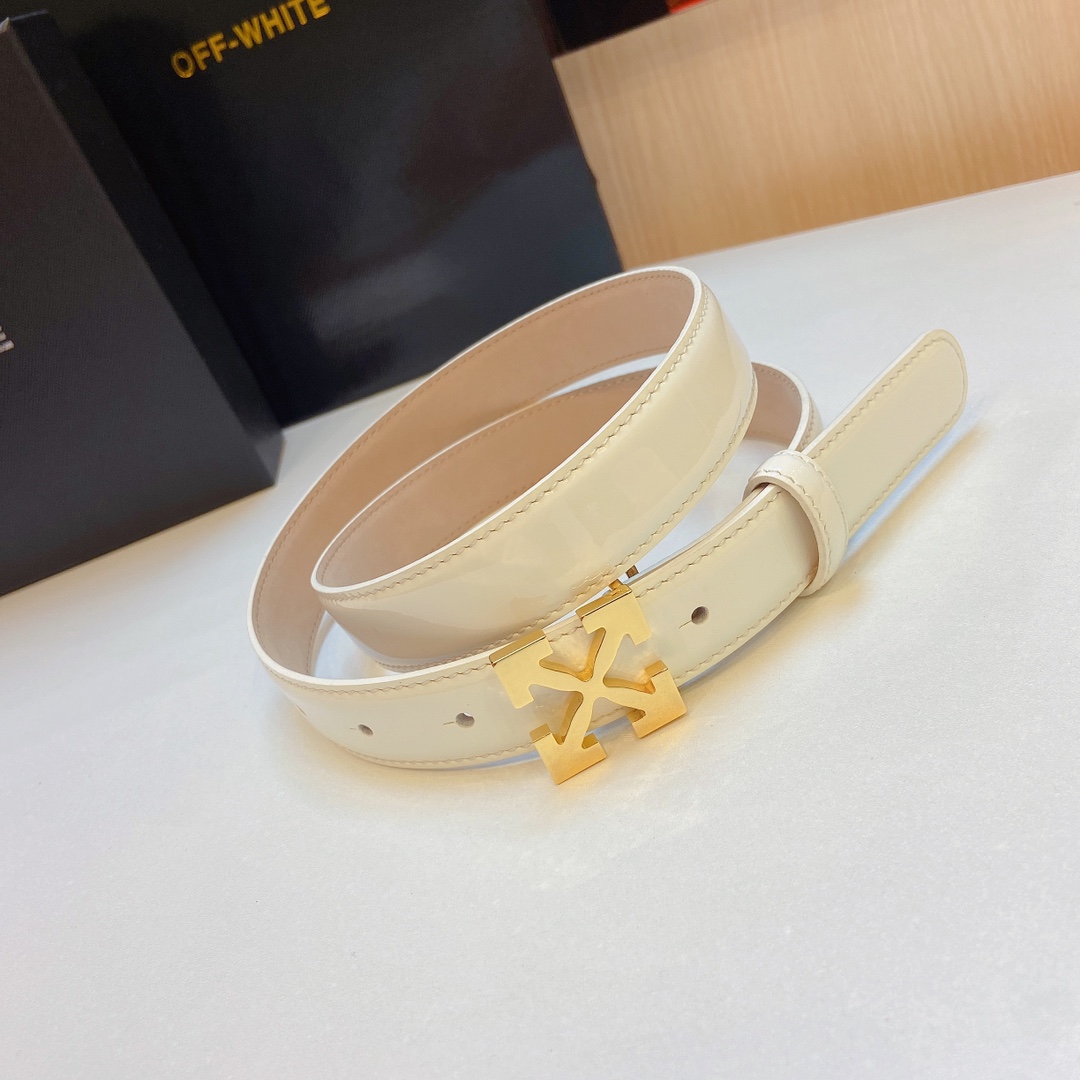 p403 Purchased positive grader Off-White arrow pattern with double-headed cow belts 2.5 cm width - 图片 6