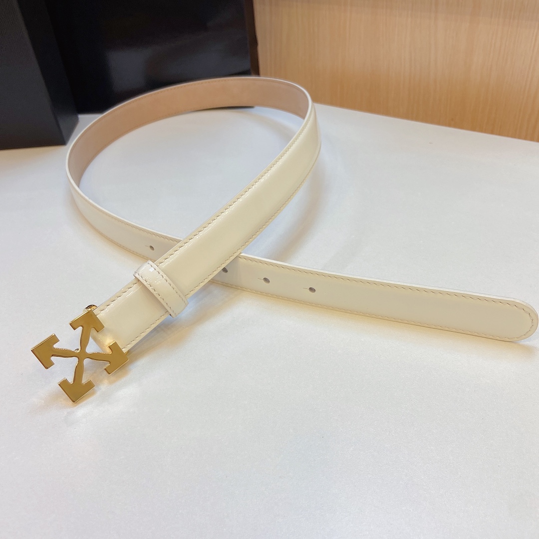 p403 Purchased positive grader Off-White arrow pattern with double-headed cow belts 2.5 cm width - 图片 3