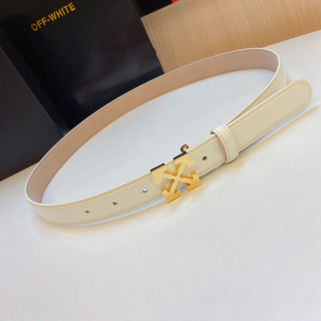 p403 Purchased positive grader Off-White arrow pattern with double-headed cow belts 2.5 cm width