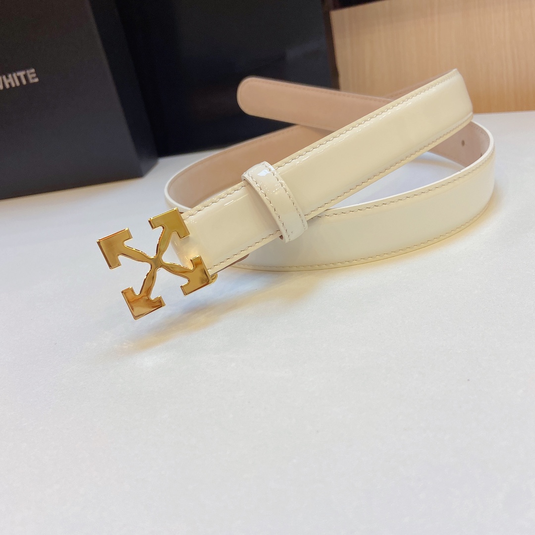 p403 Purchased positive grader Off-White arrow pattern with double-headed cow belts 2.5 cm width - 图片 5