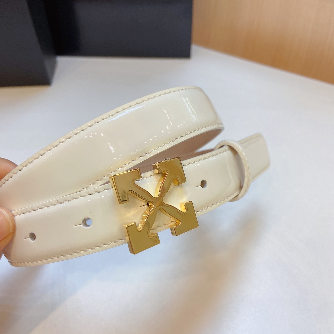 p403 Purchased positive grader Off-White arrow pattern with double-headed cow belts 2.5 cm width - 图片 7